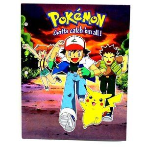 Genuine Nintendo Pokemon Three-Ring Folder for Binder New Ash Pikachu 1999 Misty